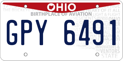 OH license plate GPY6491