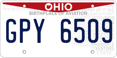 OH license plate GPY6509