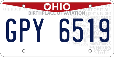 OH license plate GPY6519