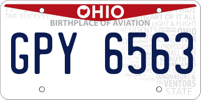 OH license plate GPY6563