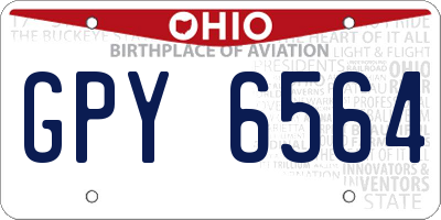OH license plate GPY6564