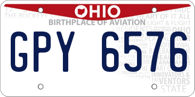 OH license plate GPY6576
