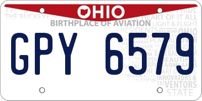 OH license plate GPY6579
