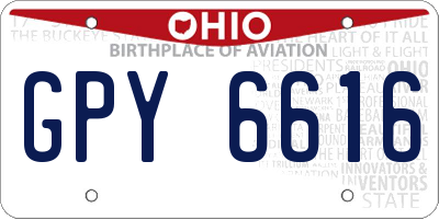 OH license plate GPY6616