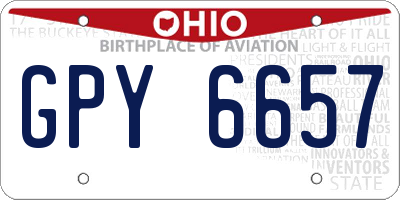 OH license plate GPY6657