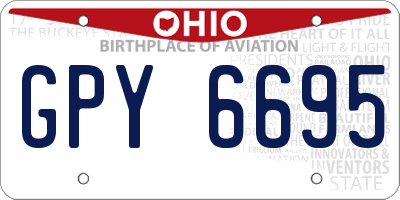 OH license plate GPY6695