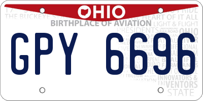 OH license plate GPY6696