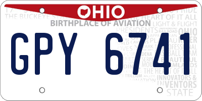 OH license plate GPY6741
