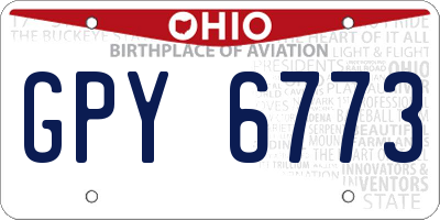 OH license plate GPY6773