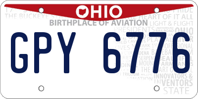 OH license plate GPY6776