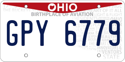 OH license plate GPY6779