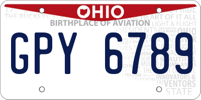 OH license plate GPY6789