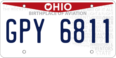 OH license plate GPY6811