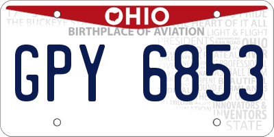 OH license plate GPY6853