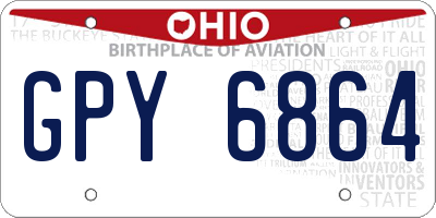 OH license plate GPY6864