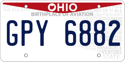 OH license plate GPY6882
