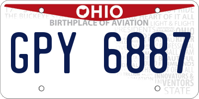 OH license plate GPY6887