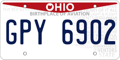 OH license plate GPY6902