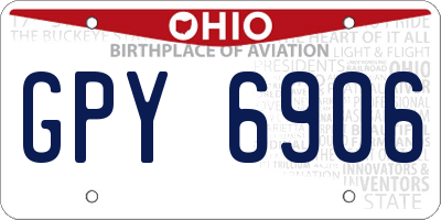 OH license plate GPY6906