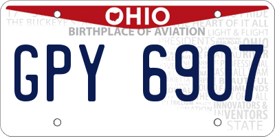 OH license plate GPY6907