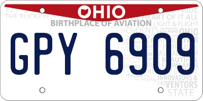 OH license plate GPY6909