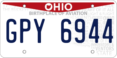 OH license plate GPY6944