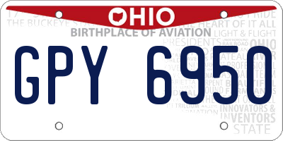 OH license plate GPY6950