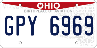 OH license plate GPY6969