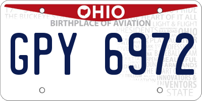 OH license plate GPY6972