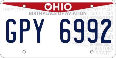 OH license plate GPY6992