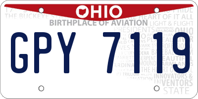OH license plate GPY7119