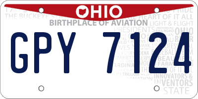 OH license plate GPY7124