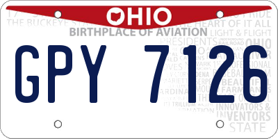 OH license plate GPY7126