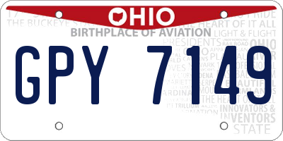 OH license plate GPY7149