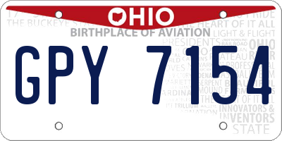 OH license plate GPY7154