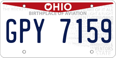 OH license plate GPY7159