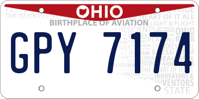 OH license plate GPY7174