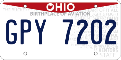OH license plate GPY7202