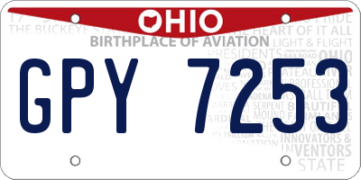 OH license plate GPY7253