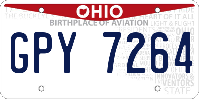 OH license plate GPY7264