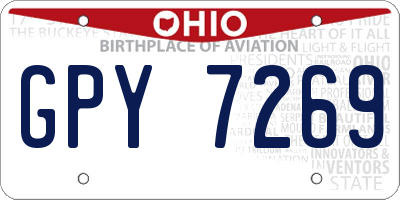 OH license plate GPY7269