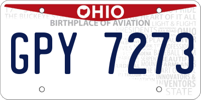 OH license plate GPY7273