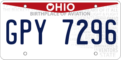 OH license plate GPY7296