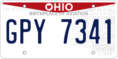 OH license plate GPY7341