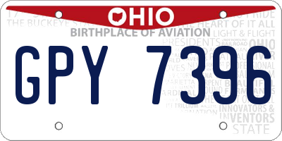 OH license plate GPY7396