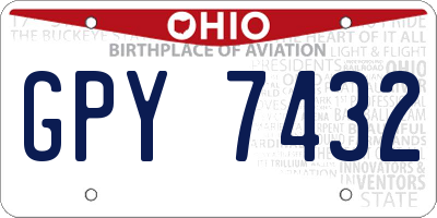 OH license plate GPY7432