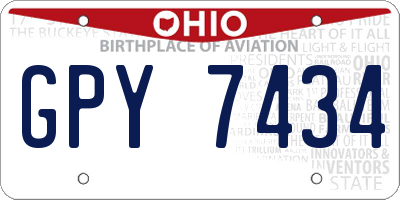 OH license plate GPY7434