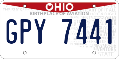 OH license plate GPY7441