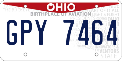 OH license plate GPY7464