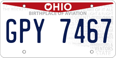 OH license plate GPY7467